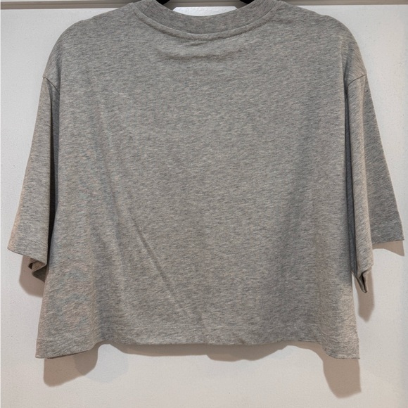 Closed Limited Edition Cropped Tee with Blue Crochet Floral Accent NWT - Picture 6 of 6